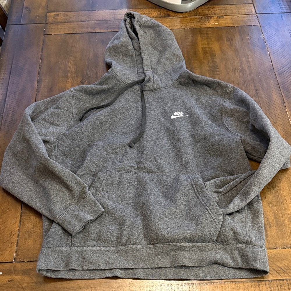 Nike Charcoal Gray Hoodie Sweatshirt (Large)